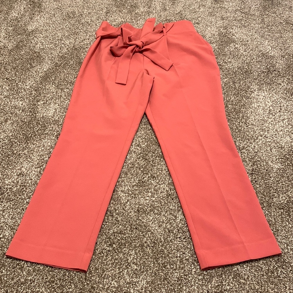 Pink work crop pant